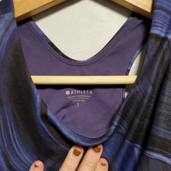 Athleta Conscious Crop Bra - S | Blue Abstract - Picture 3 of 4